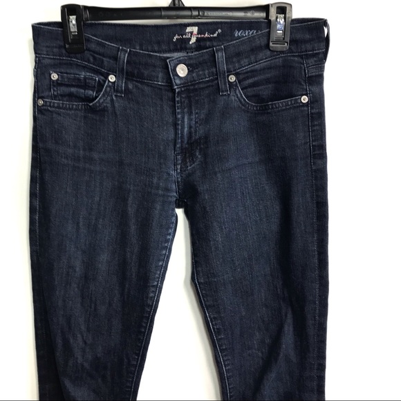 7 for All Mankind Blue Roxanne Skinny Jeans Sz 28 - Picture 2 of 7